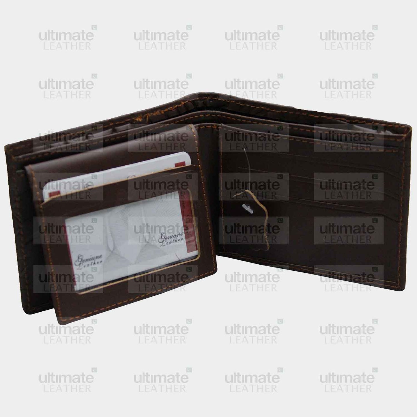Men's Chocolate Brown Crocodile Wallet