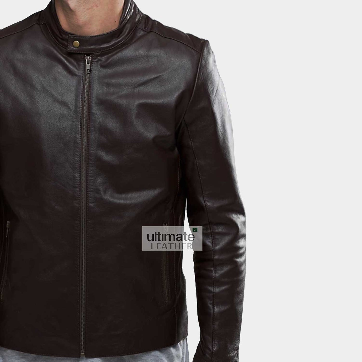 Men's Stylish Brown Leather Jacket