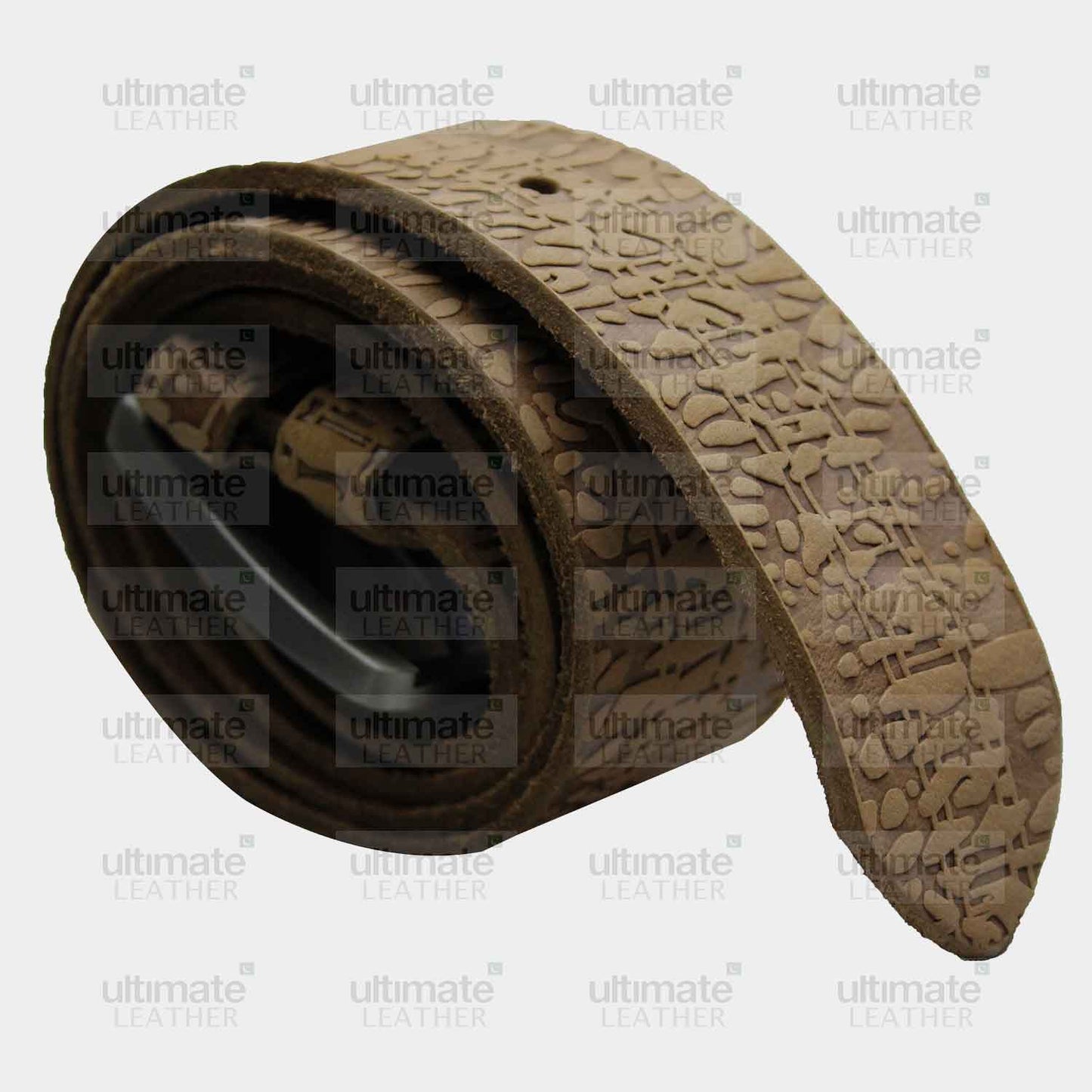Men's Light Brown Leather Belt