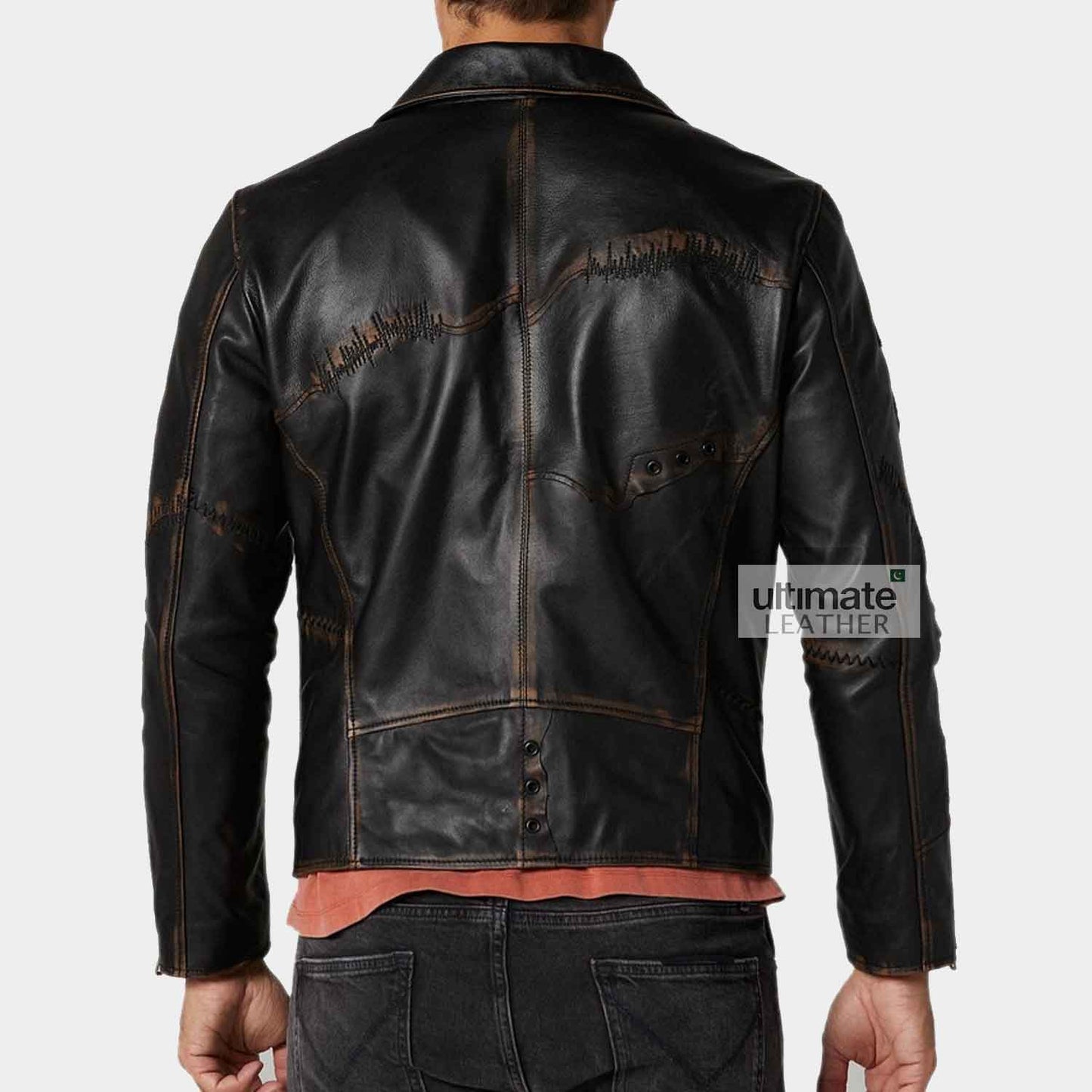 Men’s Brown Biker Style Leather Jacket