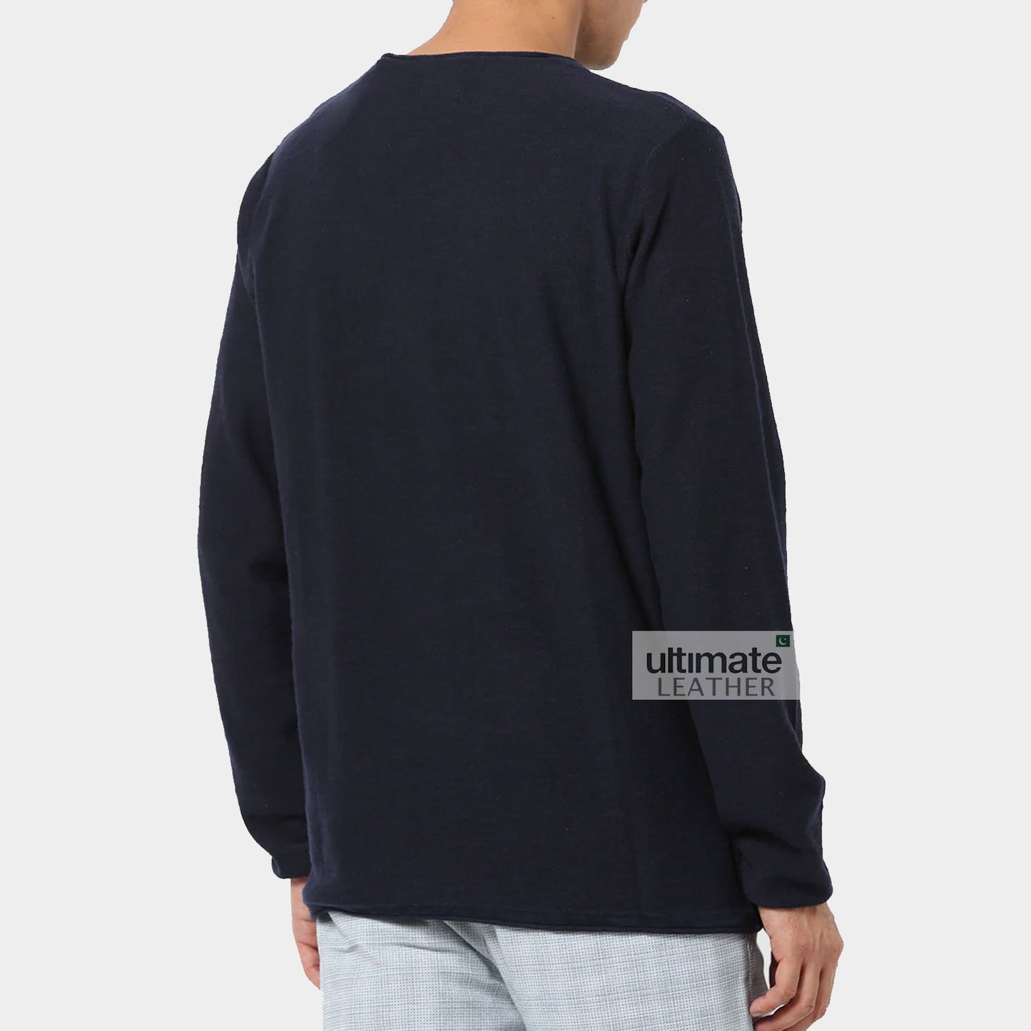 Men's Navy Blue Fleece T-Shirt