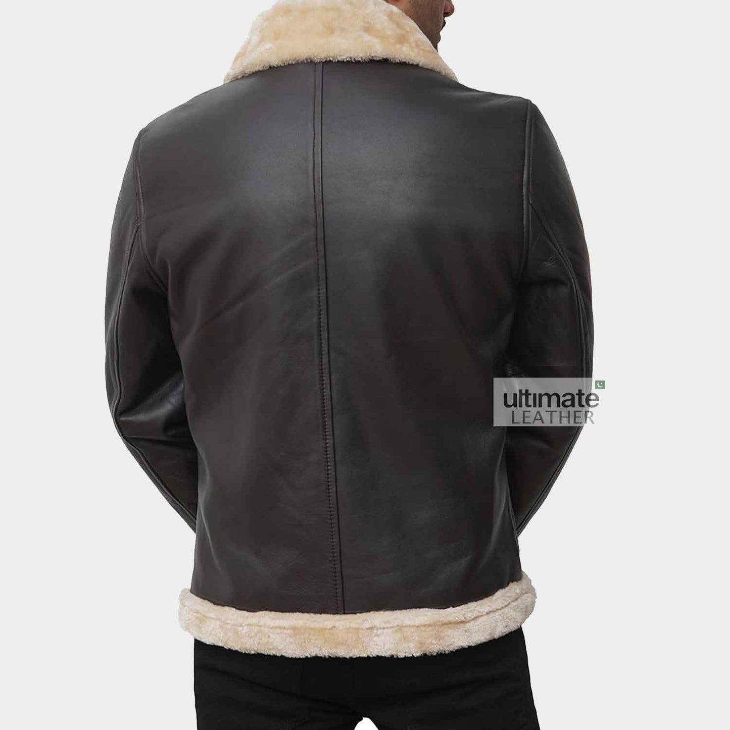 B3 Dark Brown Leather Jacket