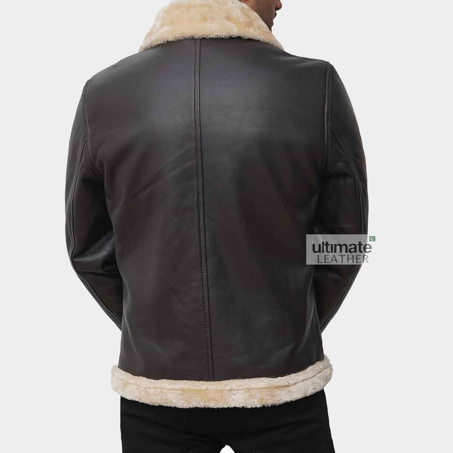 B3 Dark Brown Leather Jacket