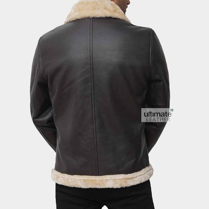 B3 Dark Brown Leather Jacket