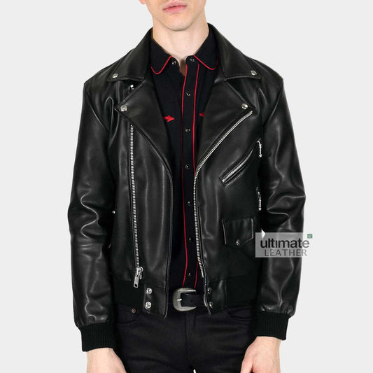 Biker Artificial Leather Jacket
