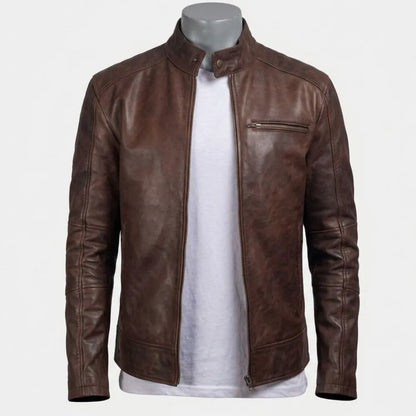Biker's Brown Leather Jacket