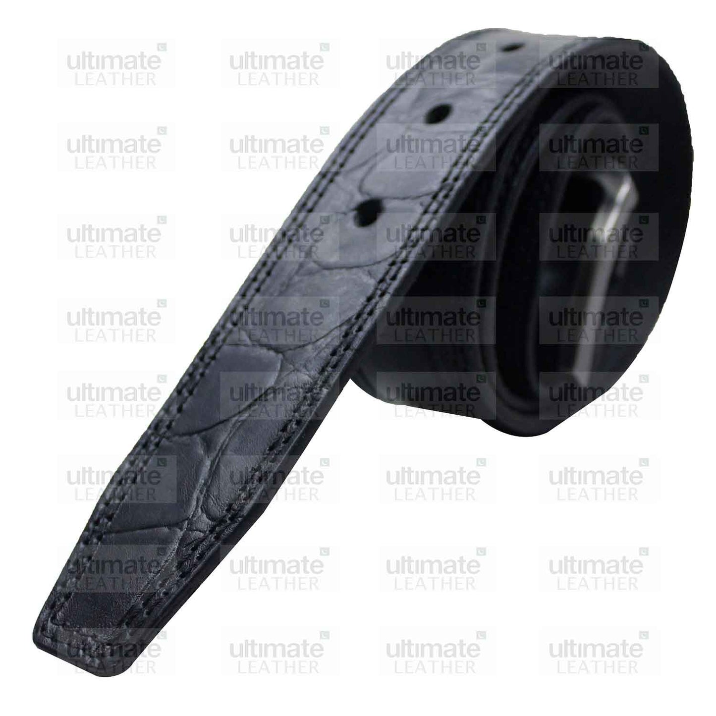 Men's Black Crocodile Belt
