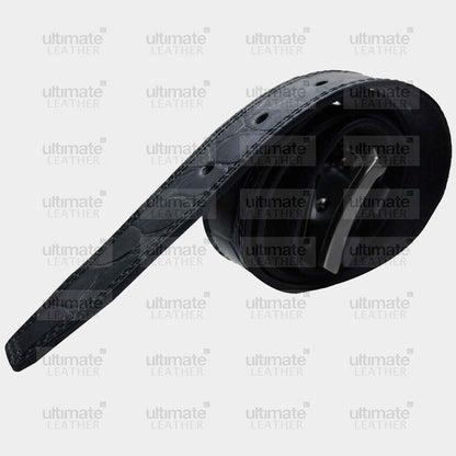 Men's Black Crocodile Belt