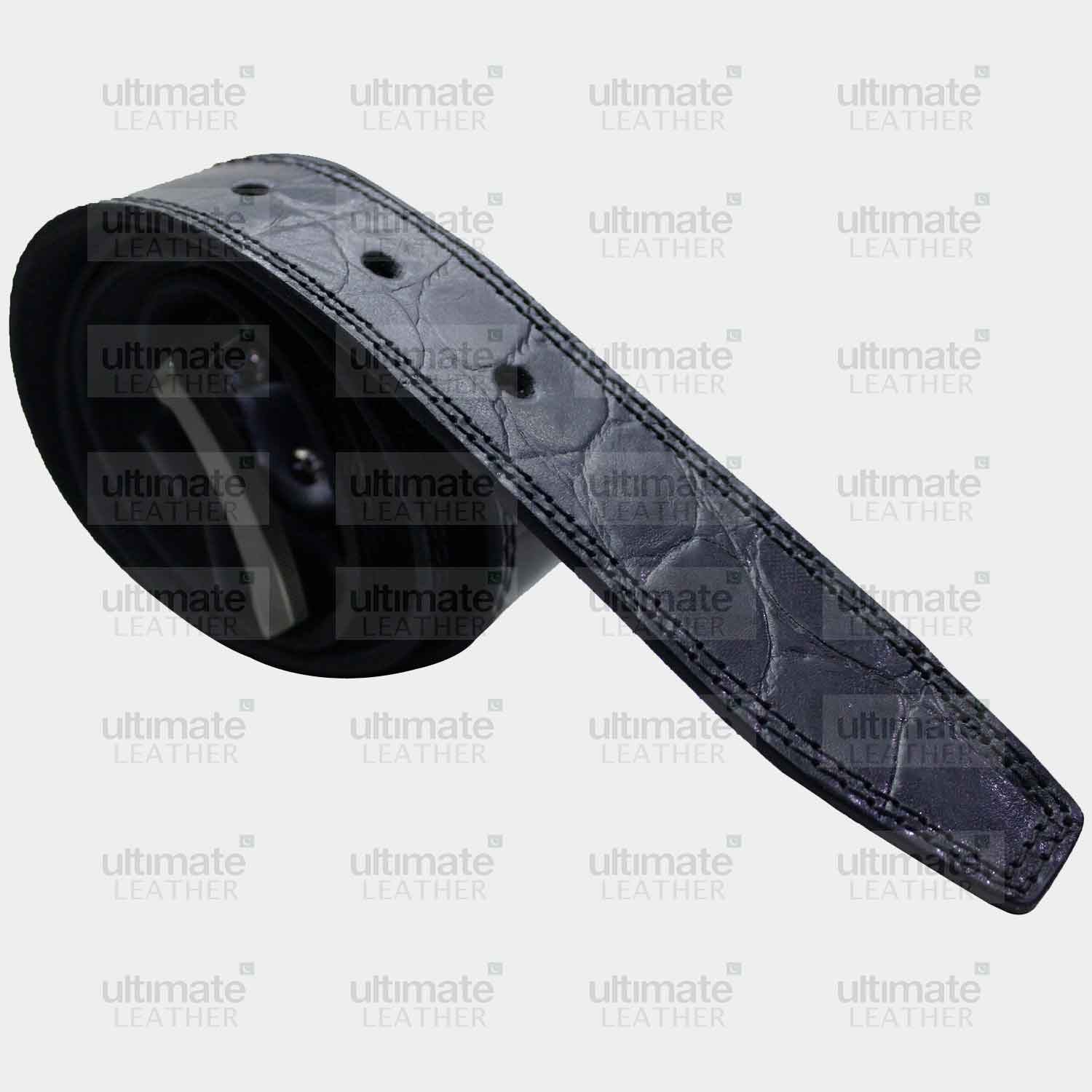 Men's Black Crocodile Belt