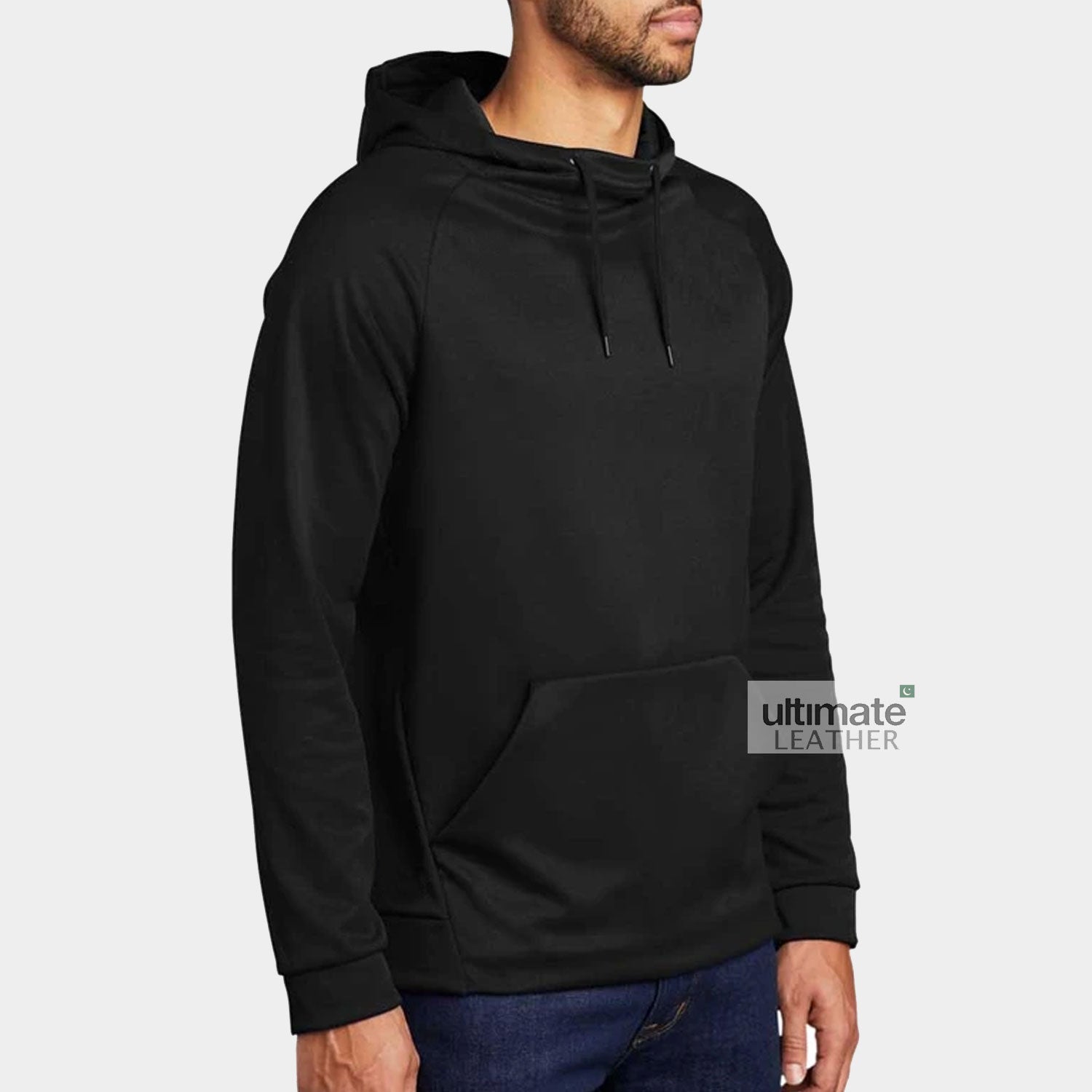 Men's Black Fleece Hoodie