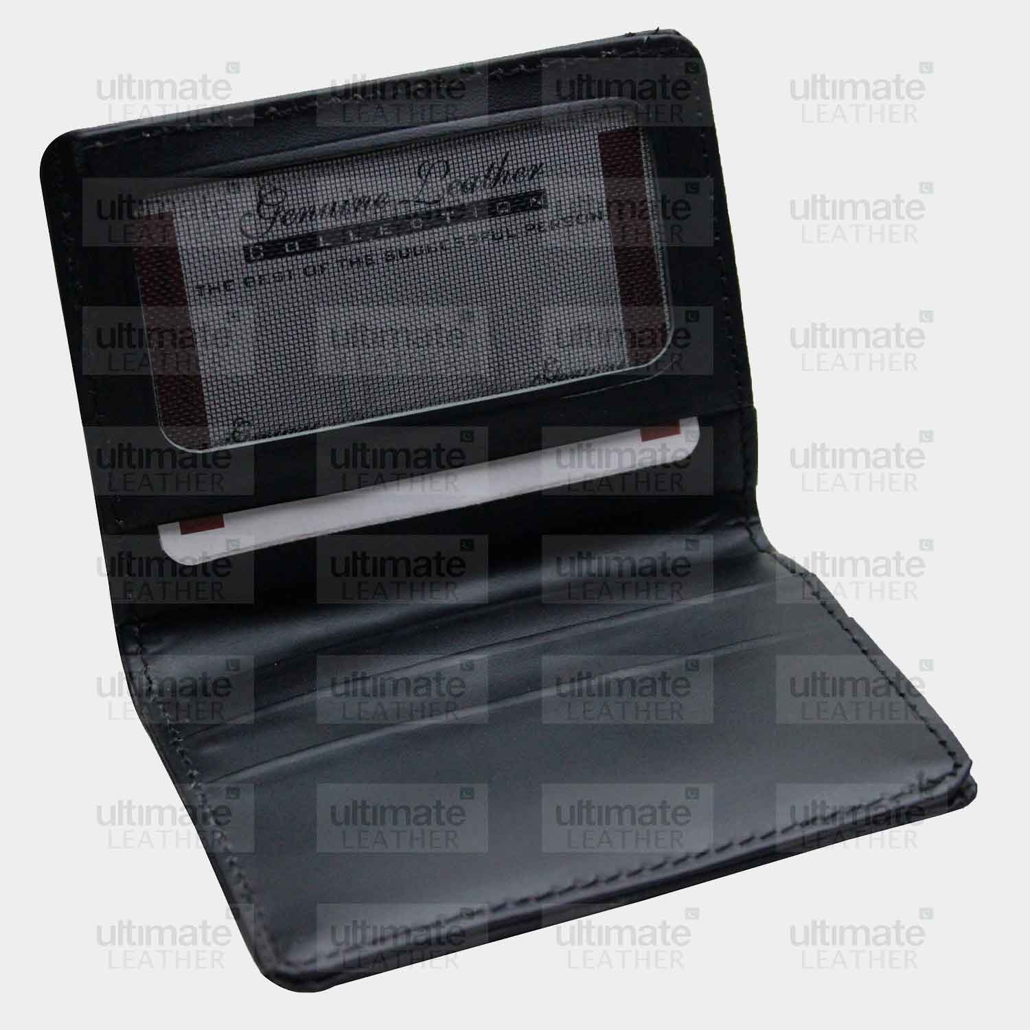 Men's Black Leather Card Holder