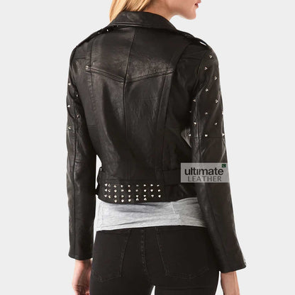 Black Spike Leather Jacket