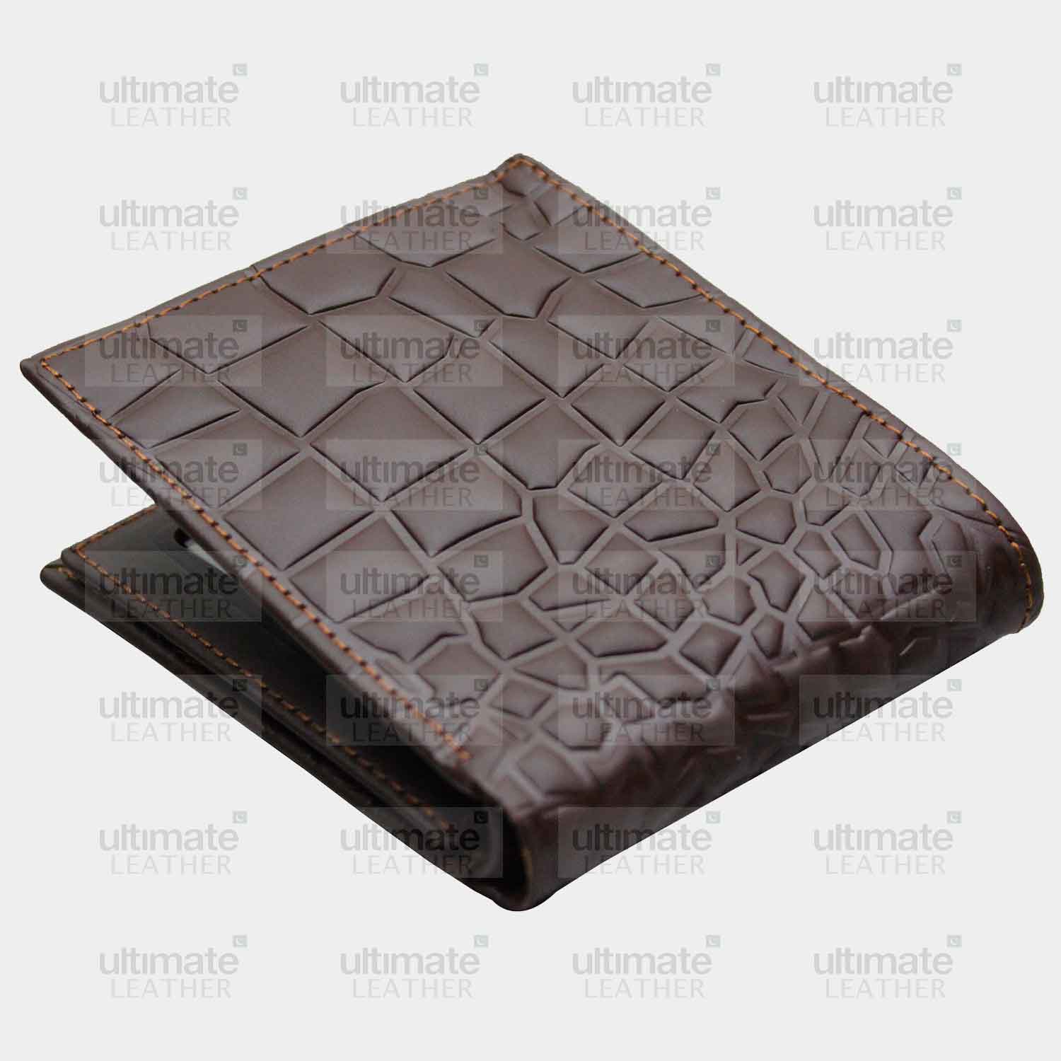 Men's Chocolate Brown Crocodile Wallet