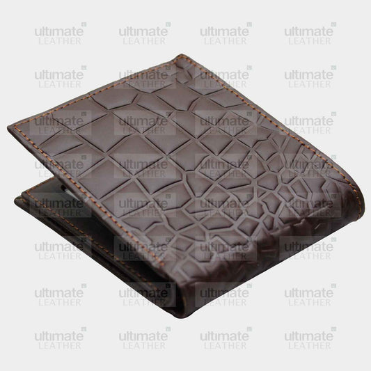 Men's Chocolate Brown Crocodile Wallet