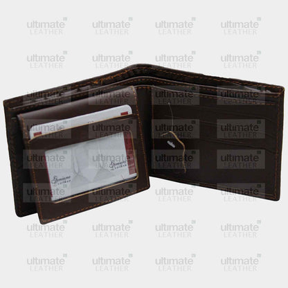 Men's Chocolate Brown Crocodile Wallet