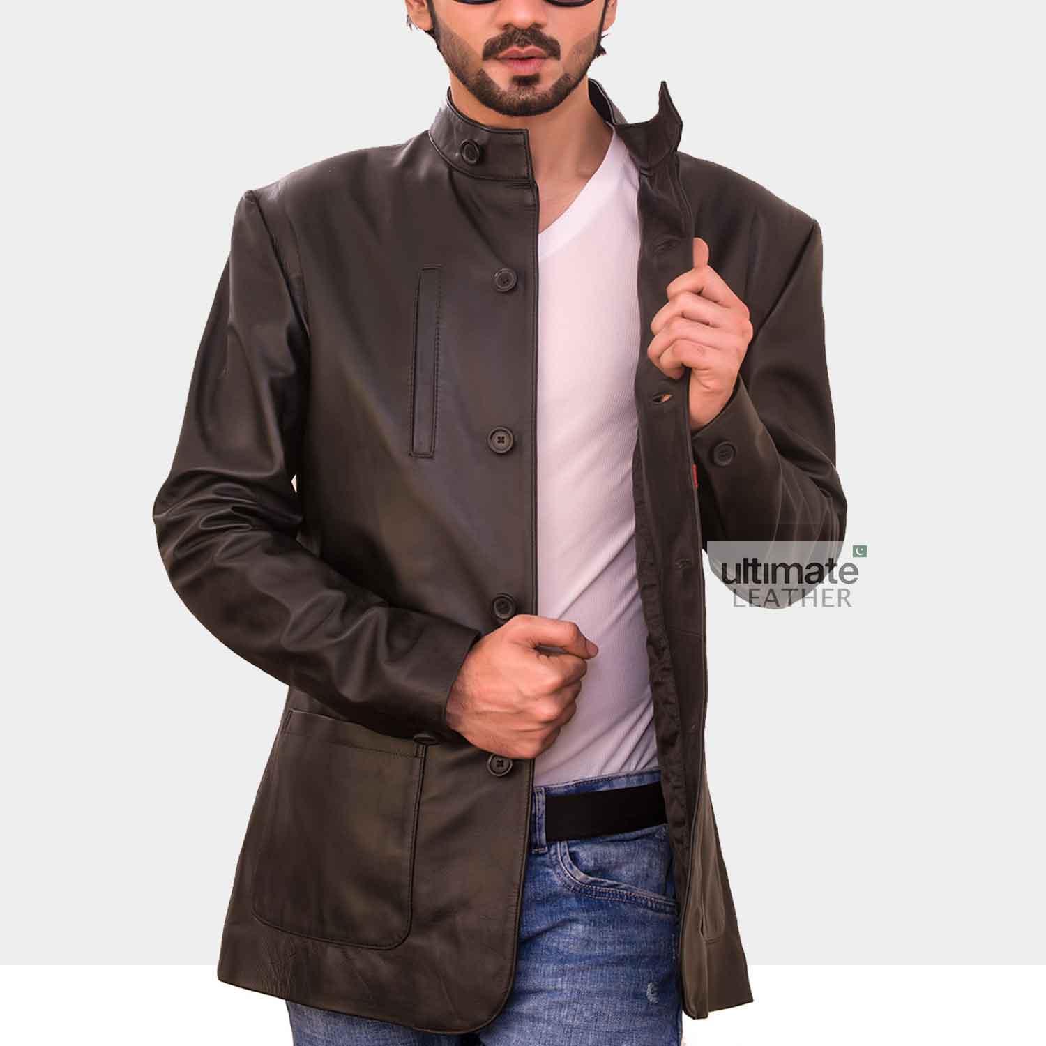 Men's Classic Vintage Brown Leather Jacket
