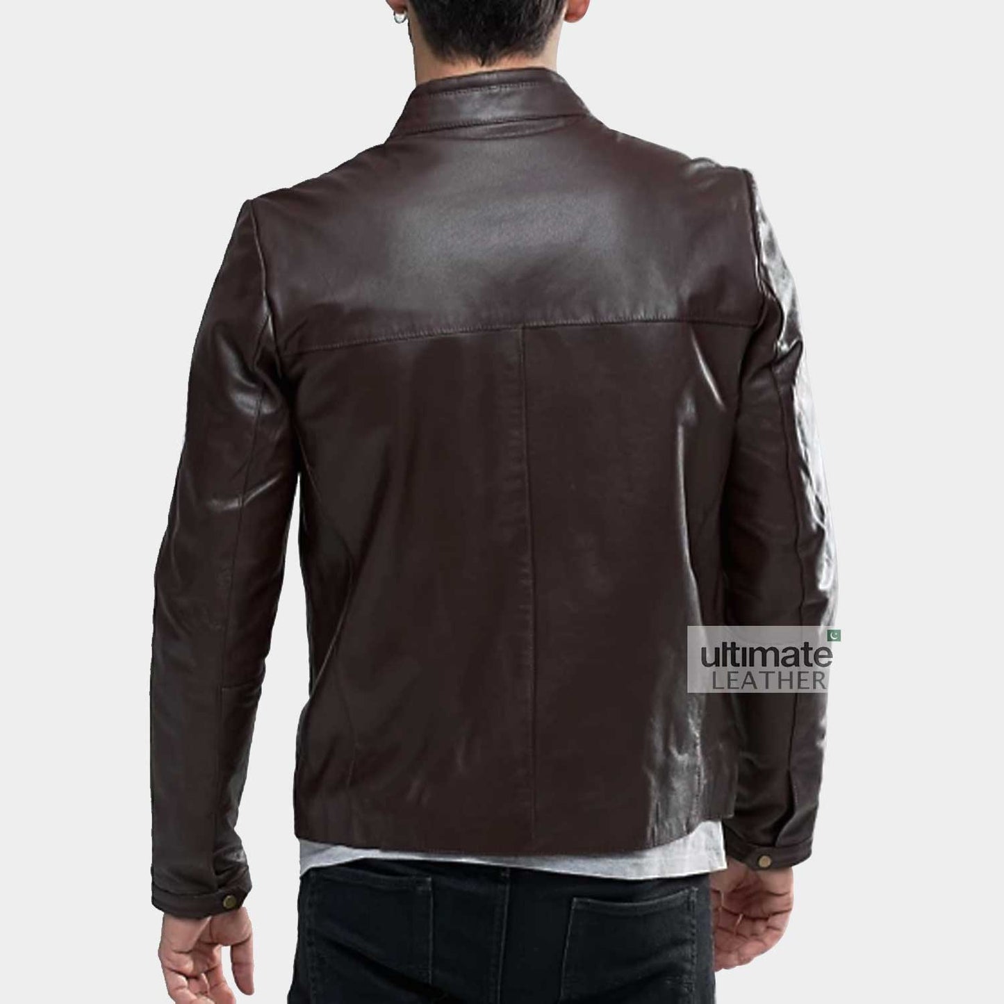 Men's Stylish Brown Leather Jacket