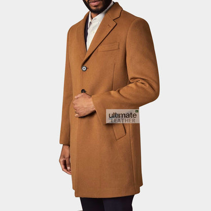Men's Brown Wool Coat