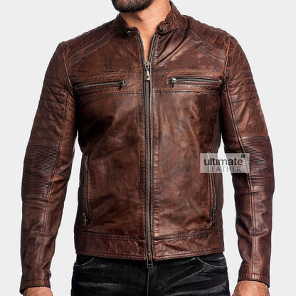 Stylish Biker Leather Jacket For Men