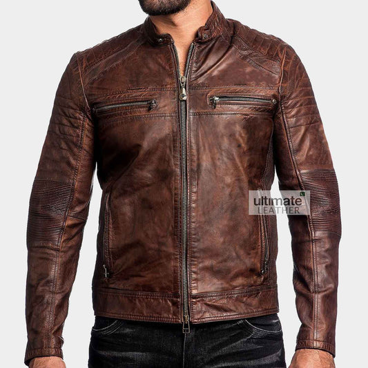 Stylish Biker Leather Jacket For Men