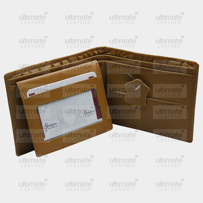 Men's Camel Color Crocodile Wallet
