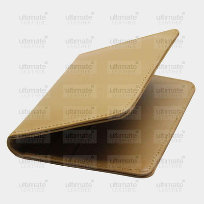 Men's Camel Color Leather Card Holder