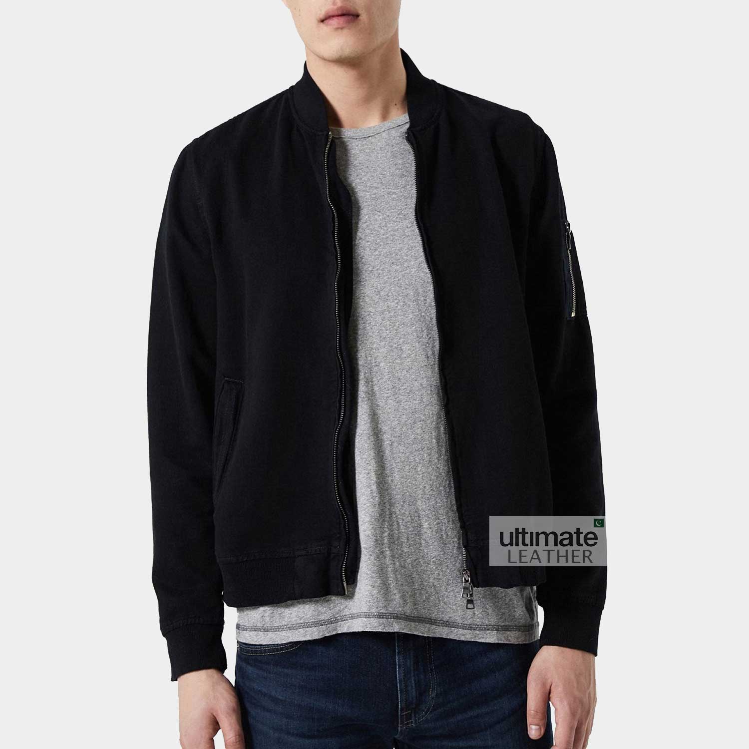 Men's Cotton Rib Knit Jacket
