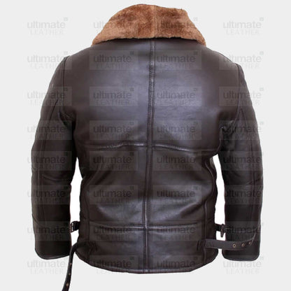 Mens Ginger Shearling Lambskin Leather Jacket