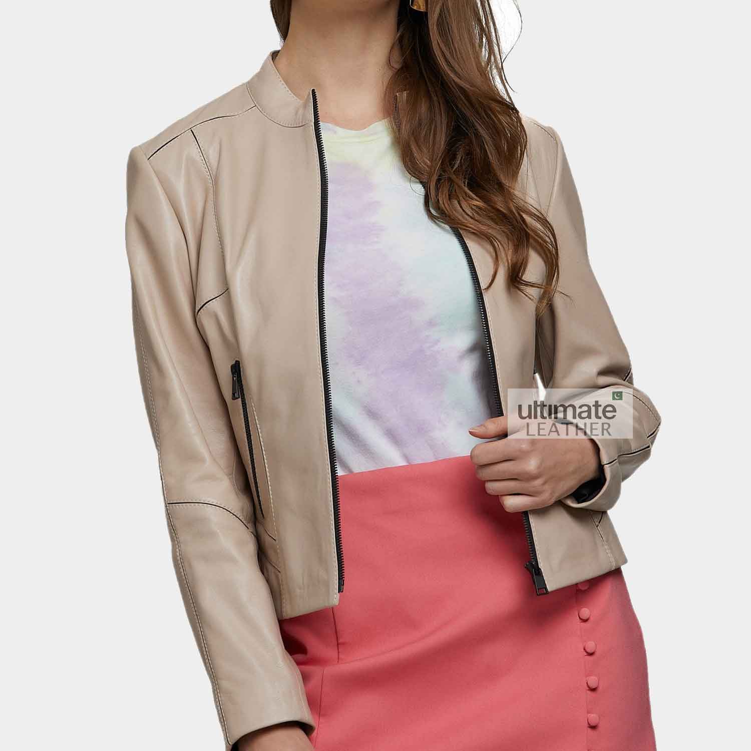 Women's Slim Fit Leather Jacket