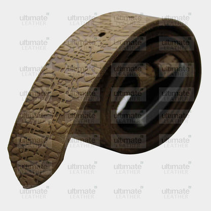 Men's Light Brown Leather Belt