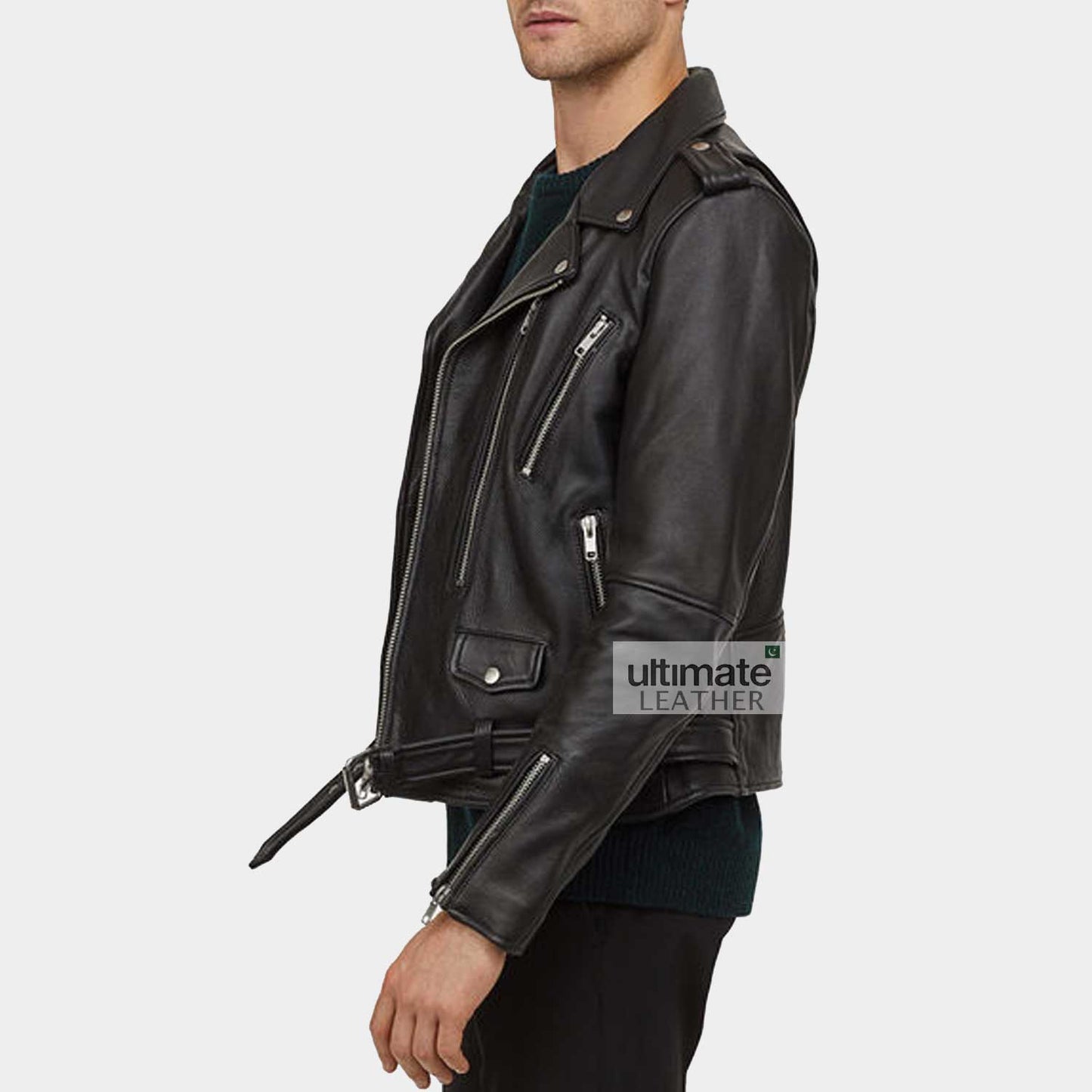 Men's Biker Leather Jacket