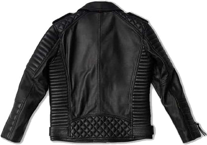 Men’s Cowhide Brown Biker Leather Jacket