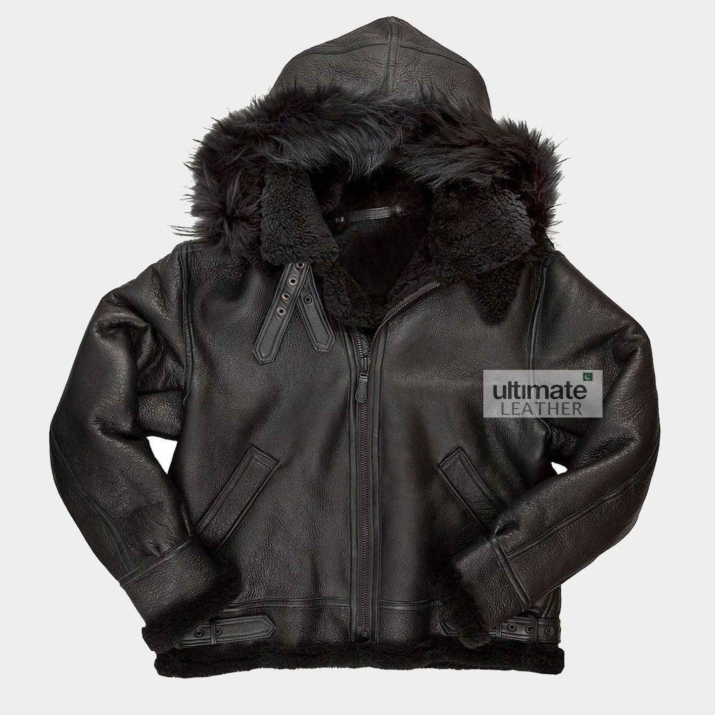 Mens B3 Bomber Shearling Leather Jacket