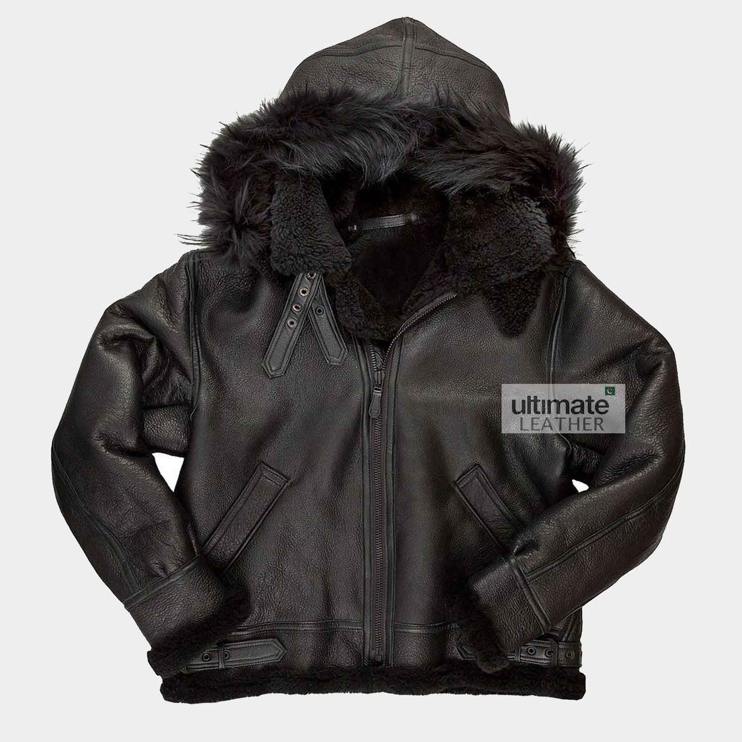 Mens B3 Bomber Shearling Leather Jacket