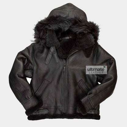 Mens B3 Bomber Shearling Leather Jacket