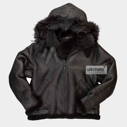 Mens B3 Bomber Shearling Leather Jacket