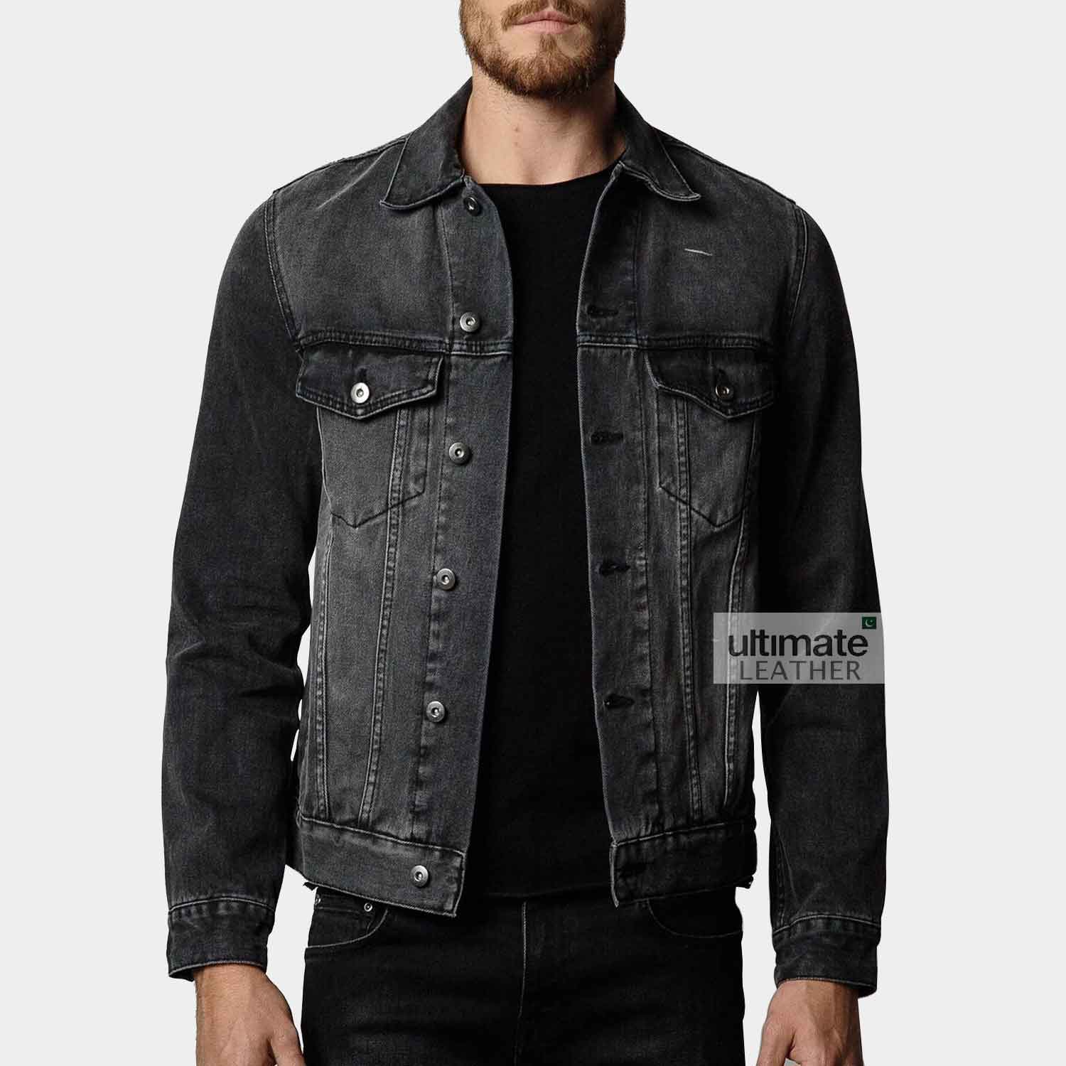 Men's Black Denim Jacket