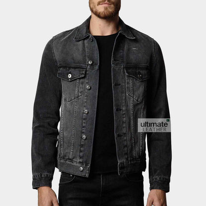 Men's Black Denim Jacket