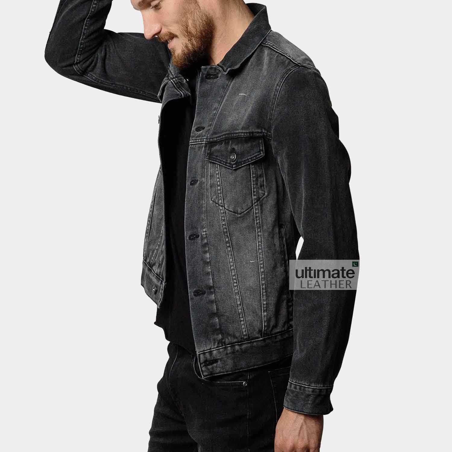Men's Black Denim Jacket