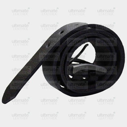 Men's Black Leather Belt