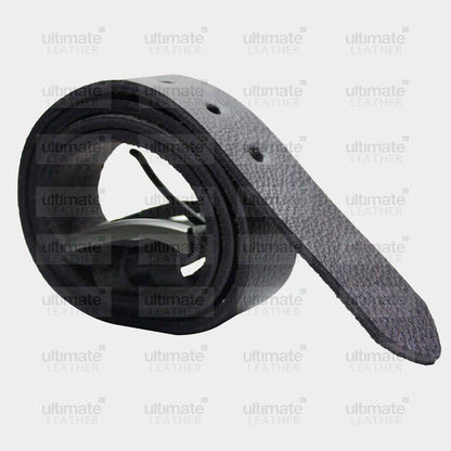 Men's Black Leather Belt