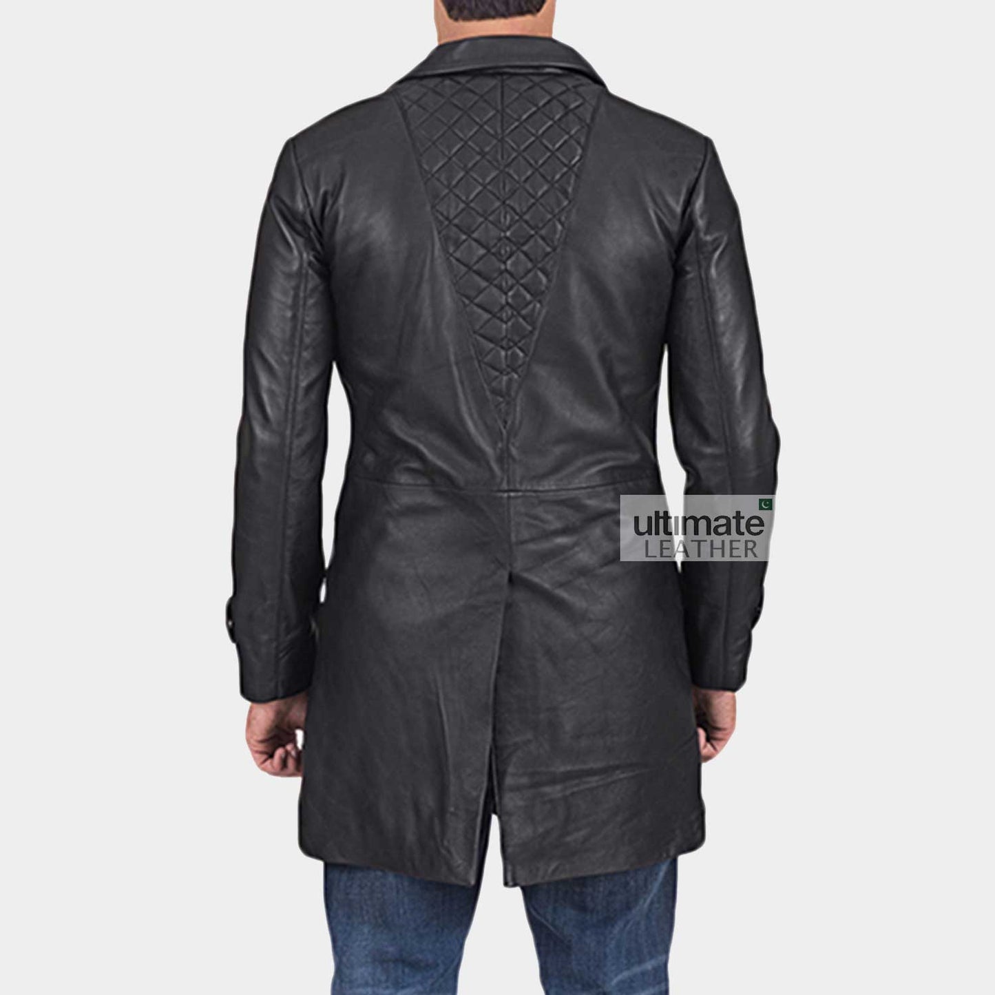 Men's Black Leather Coat