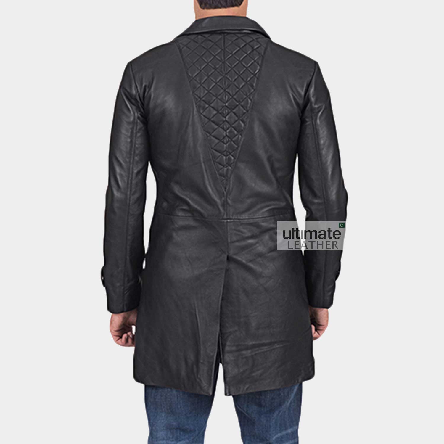 Men's Black Leather Coat