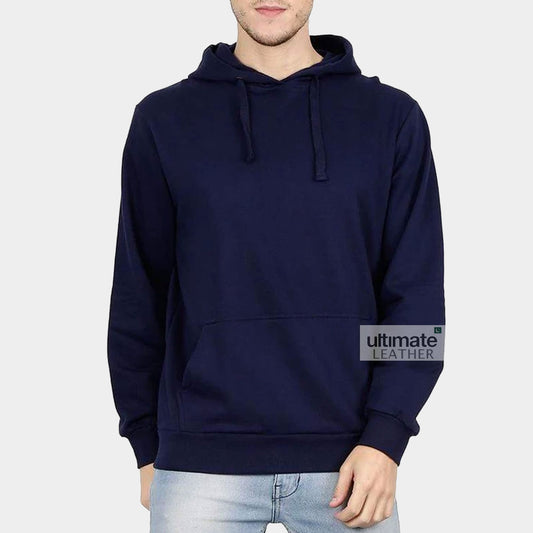 Men's Navy Blue Fleece Hoodie