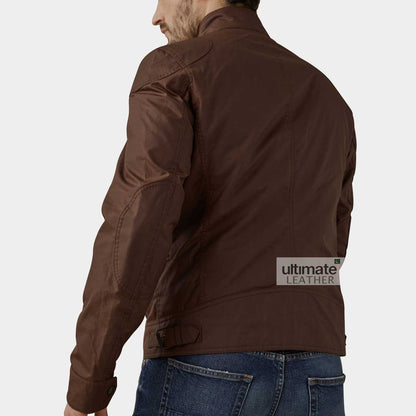 Men's Dark Brown Cotton Jacket