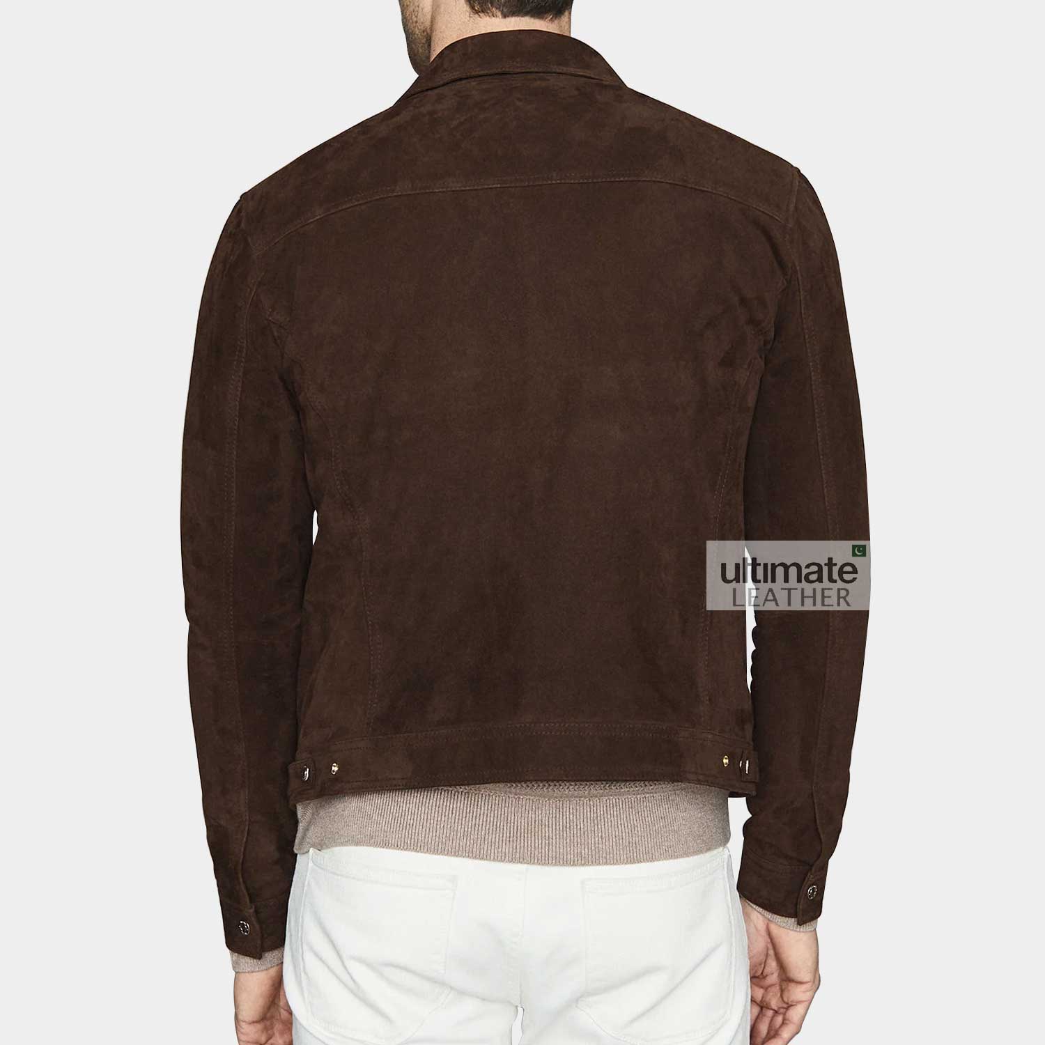 Men's Dark Brown Suede Jacket