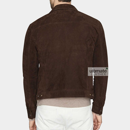 Men's Dark Brown Suede Jacket
