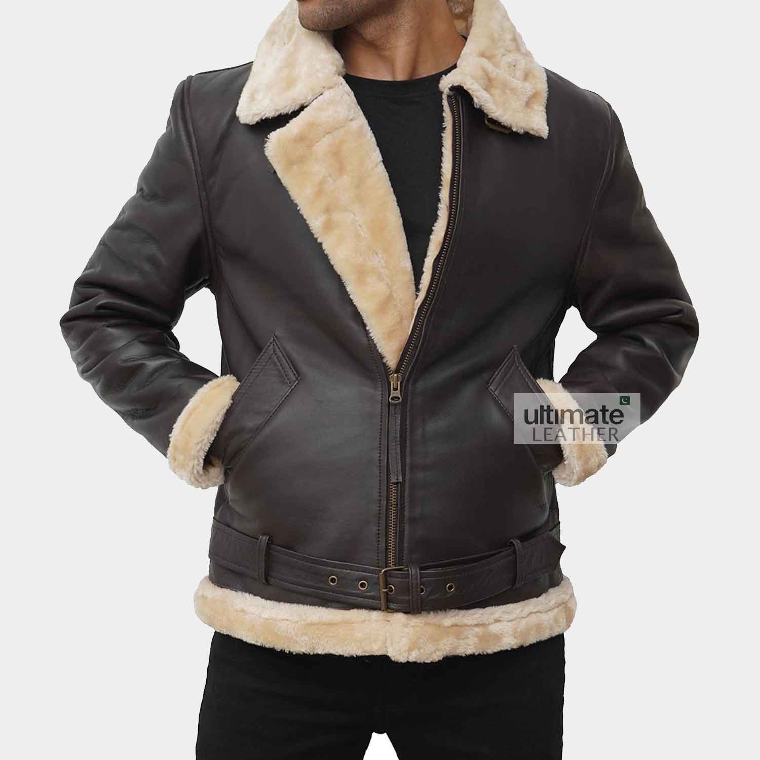 B3 Dark Brown Leather Jacket