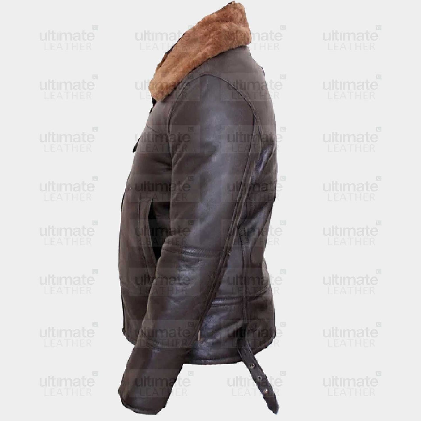 Mens Ginger Shearling Lambskin Leather Jacket
