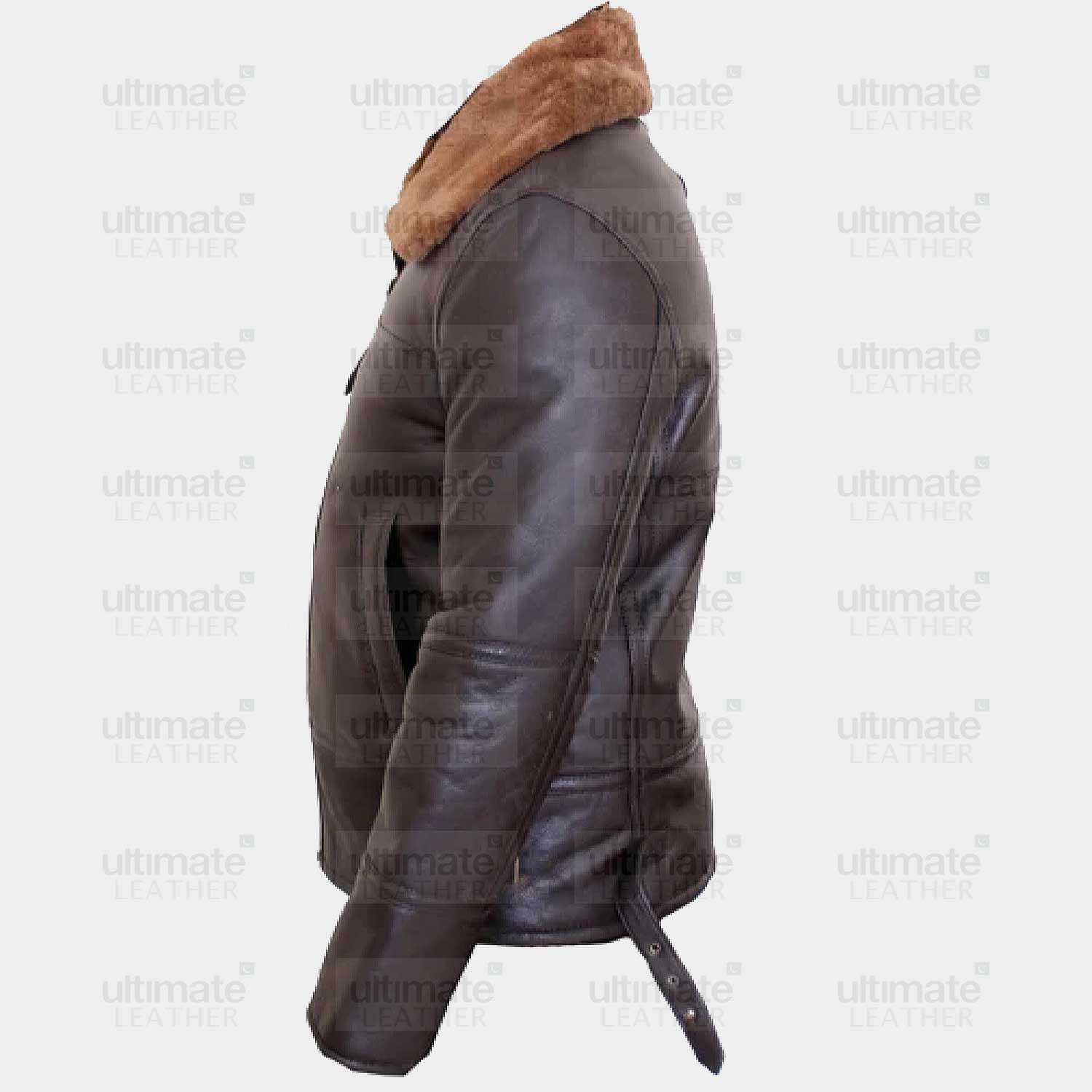 Mens Ginger Shearling Lambskin Leather Jacket